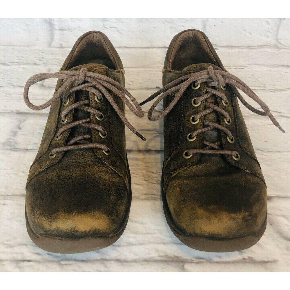 Dansko Krista Womens 40 / 9.5 - 10 Brown Leather Oxford Walking Shoes (a1i